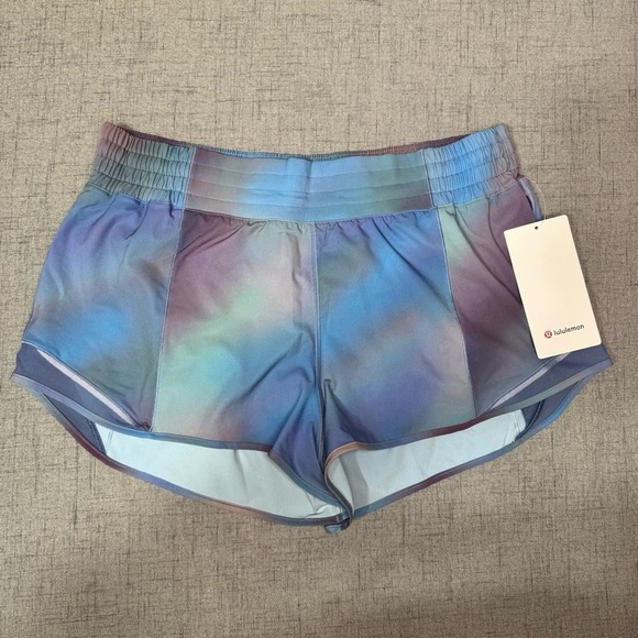 Lululemon Hotty Hot High Rise Short Athletic Shorts Chroma Drift Blue 14 NWT - Picture 4 of 12
